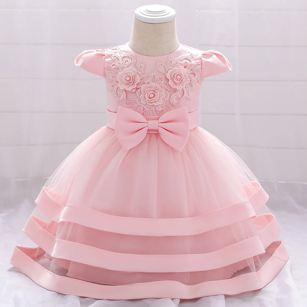 

Fashion Baby Girl Dresses Sheer Mesh Newborn Girl First Birthday Dress For Girl baby Princess Dress Ball Gown Tutu Party Dress
