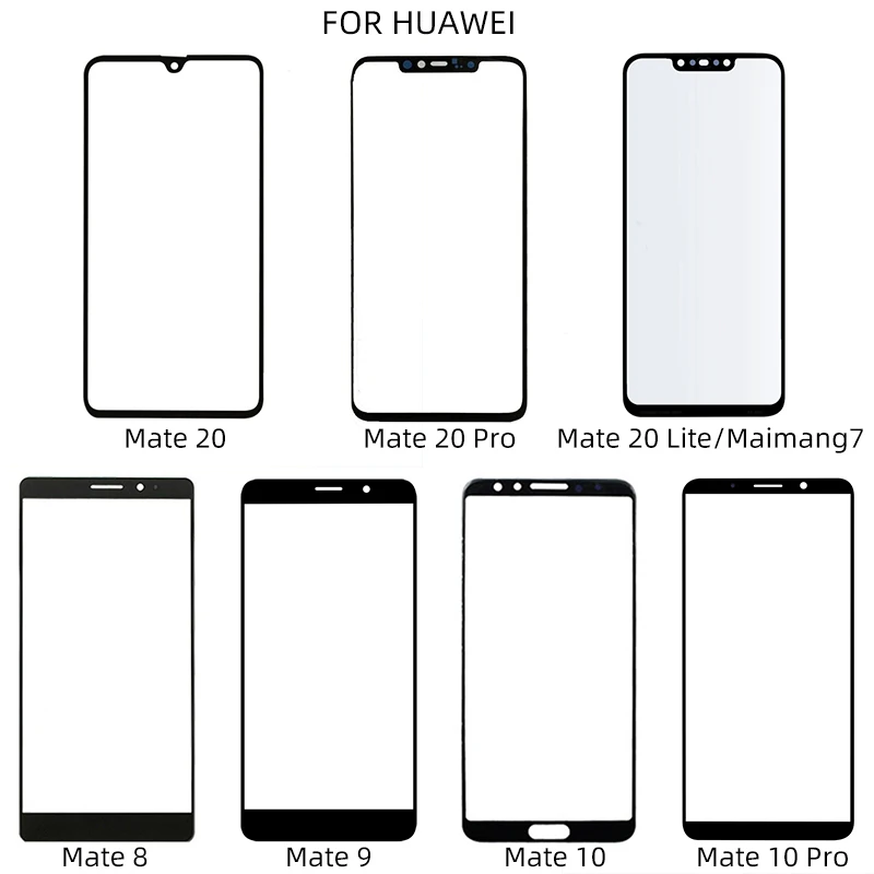 Для huawei mate 8 9 10 10Pro 20 20Pro 20Lite передняя внешняя стеклянная крышка объектива Замена для huawei Maimang7 ЖК-стекло