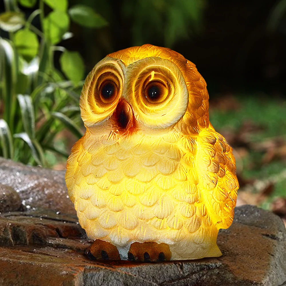 Solar Owl Garden Lights Outdoor LED Waterproof Lighting Intelligent light control Night Light for Garden Lawn lamp Decorations