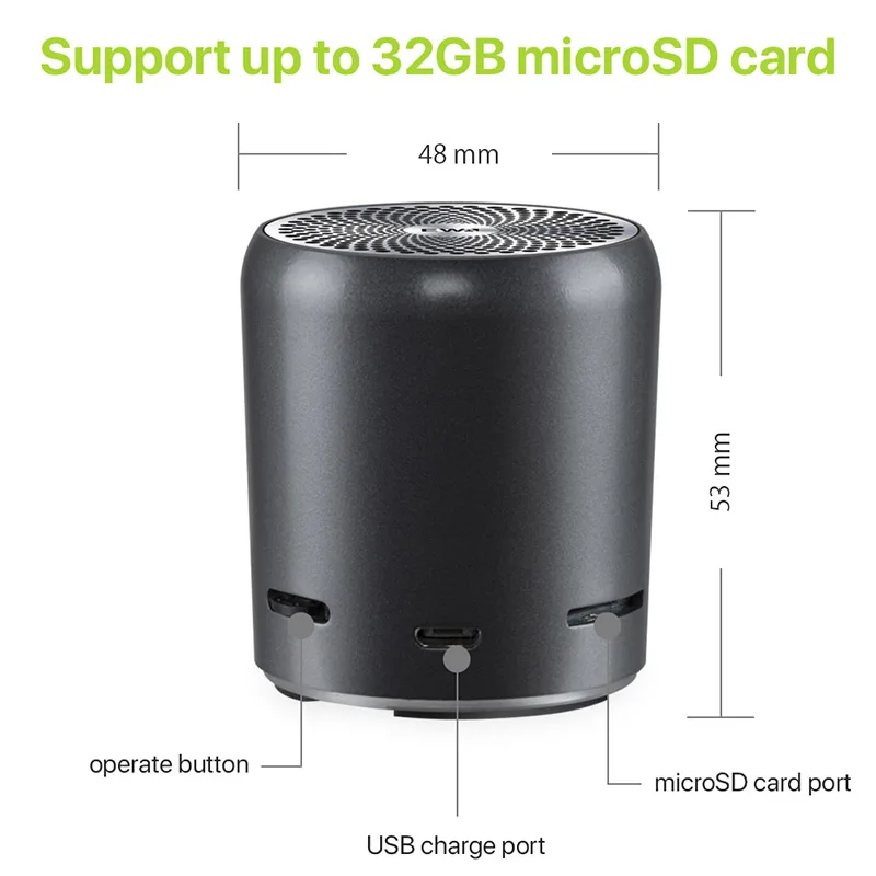 Портативная bluetooth Колонка EWA A107S металлический Hi Fi мини динамик TWS беспроводной MP3