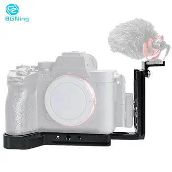 

BGNing Quick Release L Shaped Plate with Cold Shoe Mount Extension L Type Adjustment Bracket QR Board for Sony A7M4 A7R4 Camera
