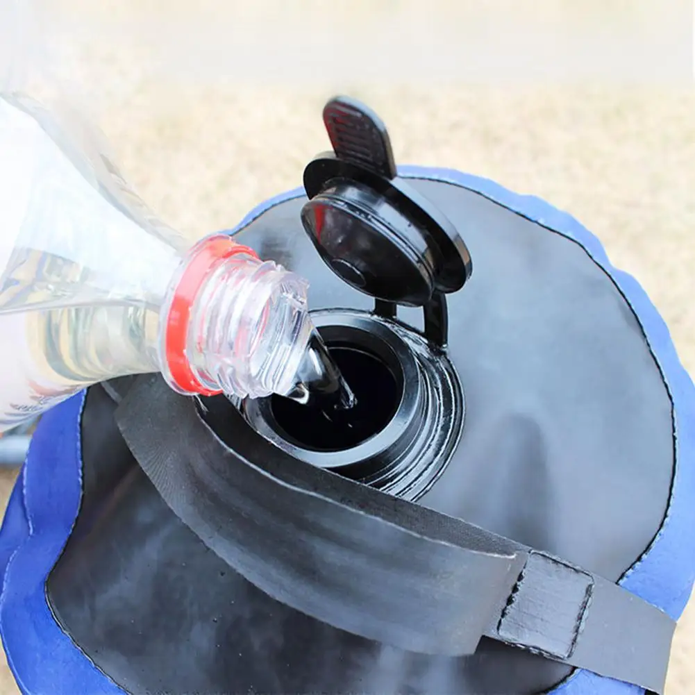 11L Water Bag Foldable Solar Energy Heated Camp PVC Shower Bag Outdoor Camping Travel Hiking Climbing BBQ Picnic Water Storage