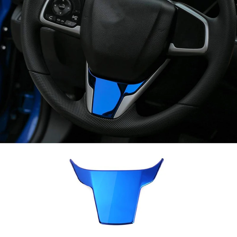 

Steering Wheel Cover Interior Trim Panel for 10Th Gen Honda Civic 2020 2019 2018 2017 2016, Blue