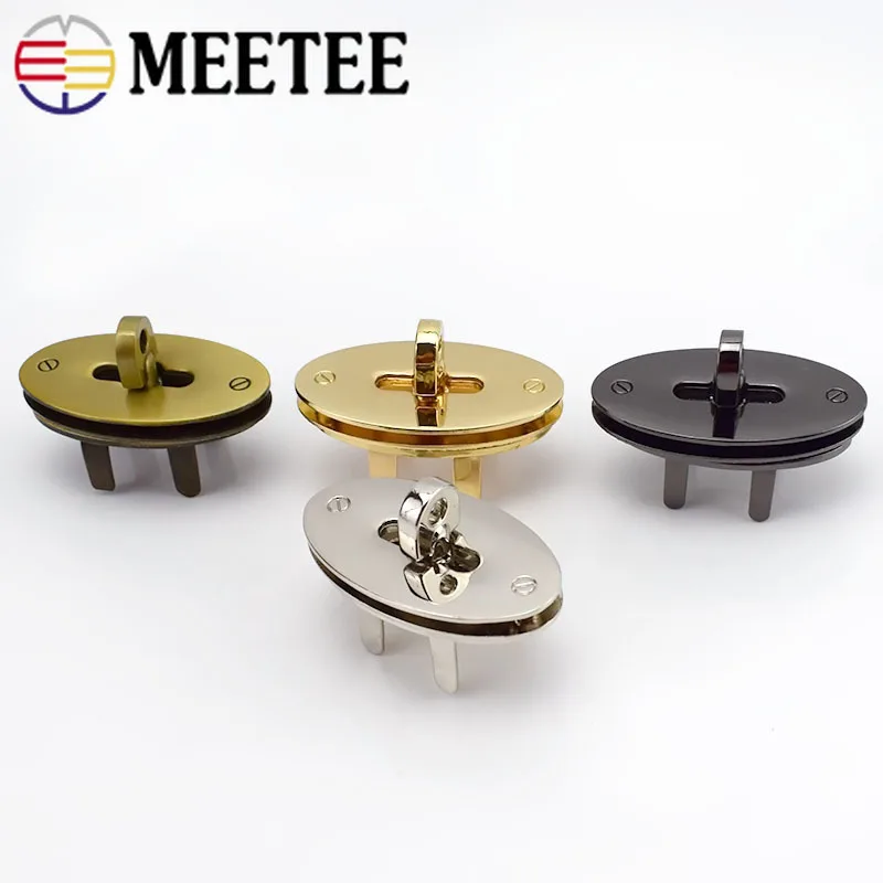 5 шт. Овальный металлический замок для сумки Женский Поворотный сумок застежки