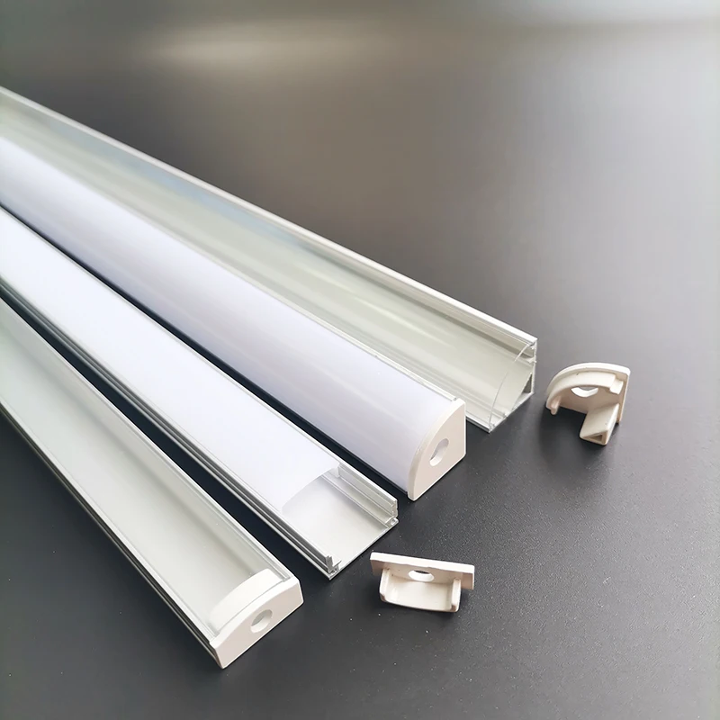 Aluminium Profile Channel Holder 10-20pcs/lot 1M U/V Shape for LED Strip Light Bar Under Cabinet Lamp