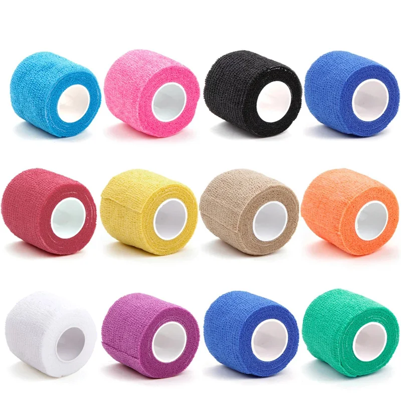 6pcs Self-Adhesive Tattoo Grip Bandage Elastic Non-woven Wraps Tape Disposable Tattoo Bandage Grip Tape Tattoo Accessories