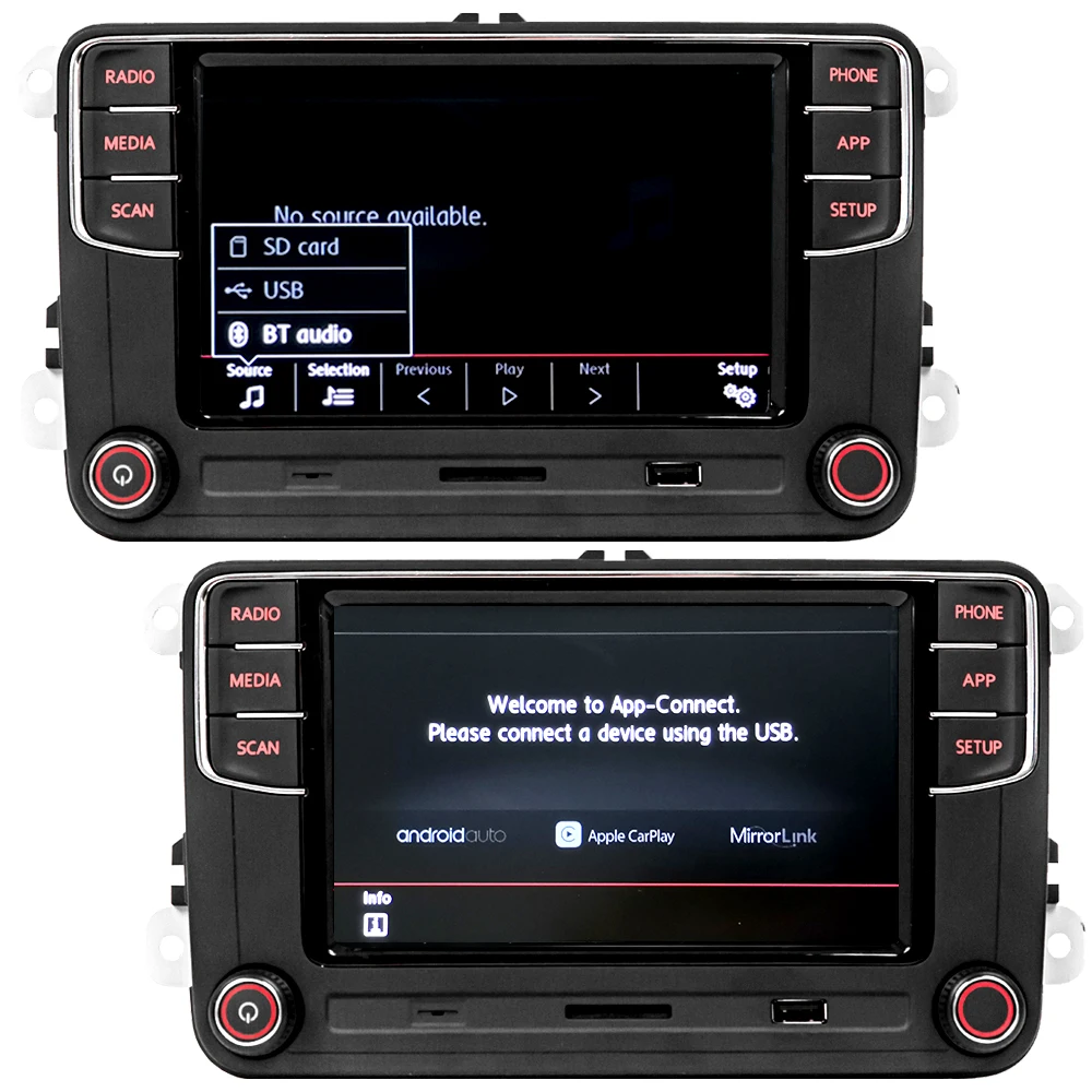 Автомобильная стереосистема RCD330 360 PRO Android Авто Carplay Mirrorlink BT SD USB для VW Golf Caddy Tiguan Touran