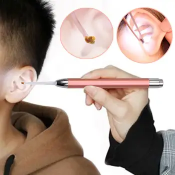 

Ear Wax Removal Kit With LED Light Ear Pick Set For Kids Earwax Spoon Digger And Tweezer Visible Ear Healthy Care Accessories