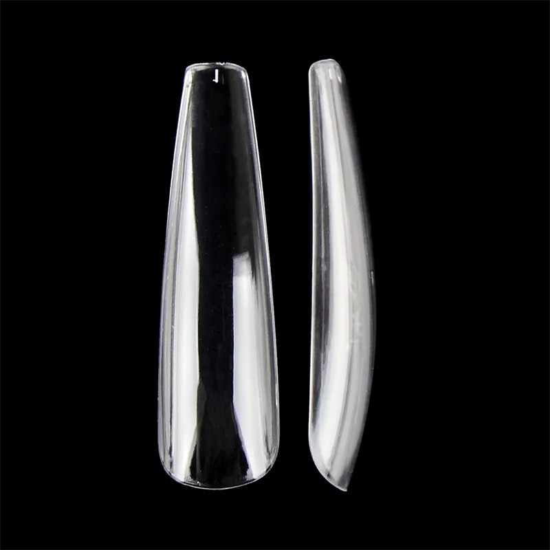 

240pcs XXL Extra Long Fake Nails Full Cover Tapered Coffin False Nail Tips Extention Salon Manicure Fingernail DIY Supply