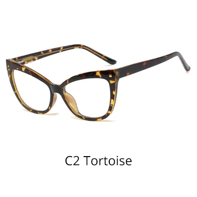 C2 Tortoise Ralferty, новая оправа для очков в стиле кошачьи глаза, женские фирменные дизайнерские прозрачные оптические оправы, нулевая диоптрия F93343 - Цвет оправы: C2 Tortoise