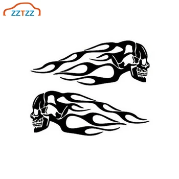

1Pair Motorcycle Fuel Tank Reflective Sticker DIY Tape Car Decoration Sticker Motorcycle Decals 34cm*12cm, Black/White