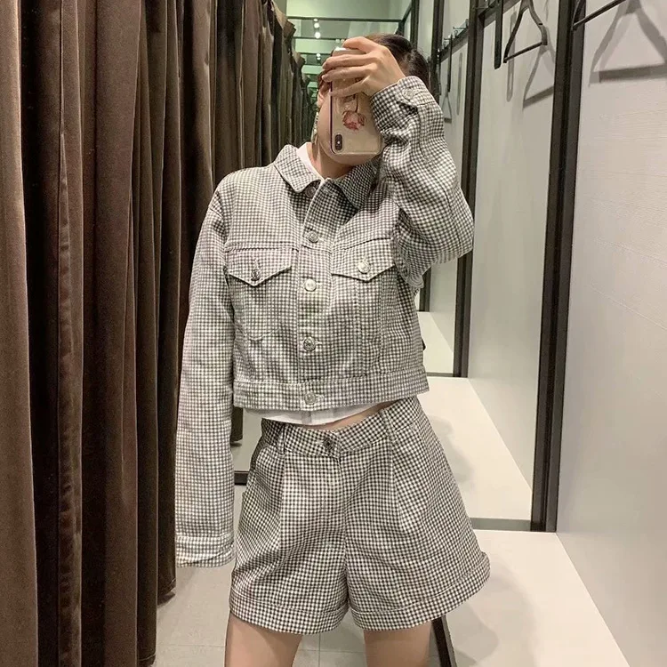 

Overplus of Goods Exported to Europe And US Fashion Casual WOMEN'S Suit 2019 Summer New Products Coat + British Style Shorts Loo