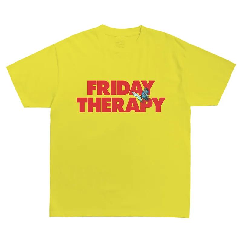 Мужская и женская футболка с круглым вырезом brockham FRIDAY THERAPY хлопковая Футболка в