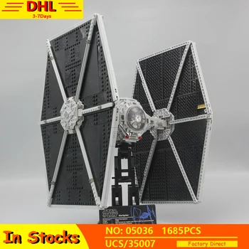 

Lepinblocks Star Wars Series TIE Fighter Building Blocks Bricks Toys Fighter X Wing Spaceship Model Compatible 05036 75240 75242