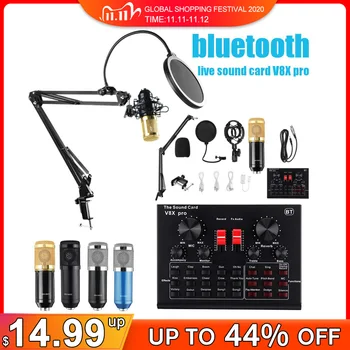 

Wired Microphone Studio Recording Kits BM 800 Condenser Microphone For bm-800 Karaoke mic Sound Card Computer Phantom Power