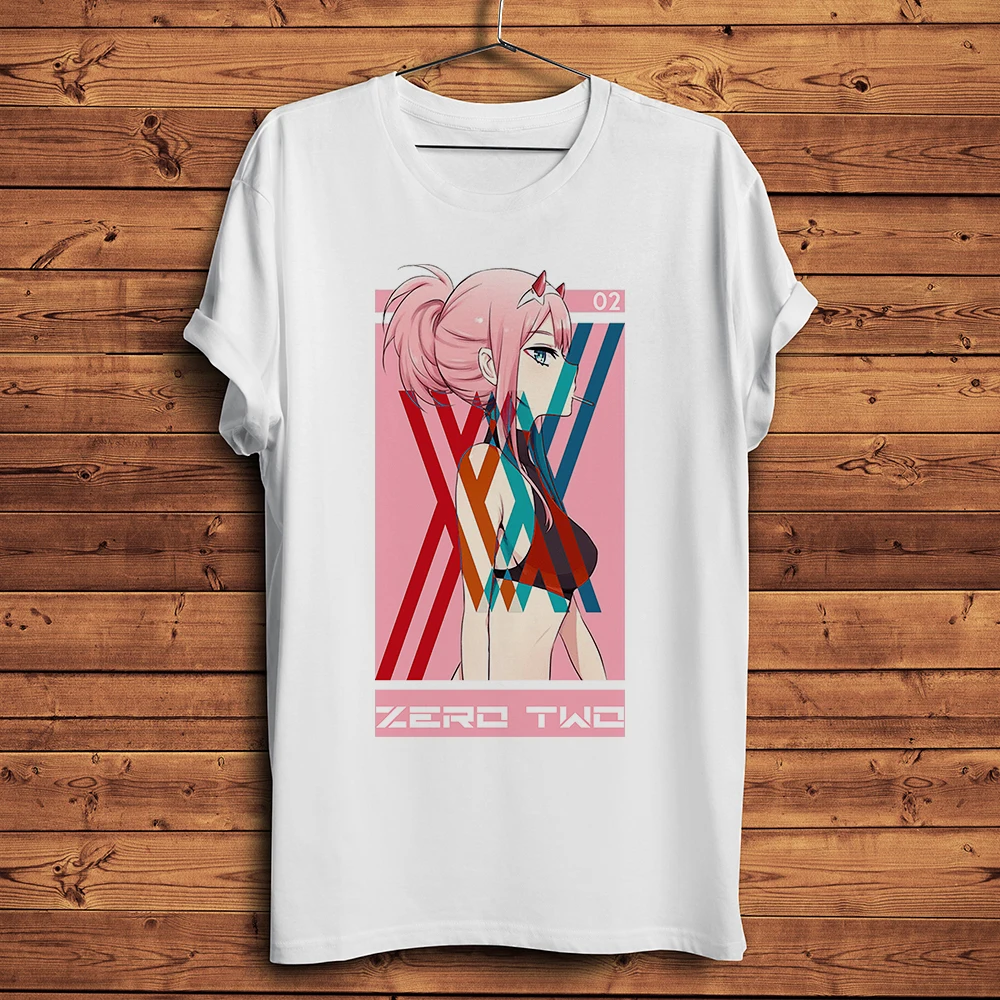 Kawaii ACGN Waifu Zero Two XX аниме футболка мужская новая белая Повседневная Homme DARLING in the FRANXX