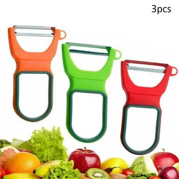

3PCS/Set Multi-Function Vegetable Fruit Peeler Stainless Steel Cutter Slicer Potato Carrot Peeling Knives Kitchen Tools