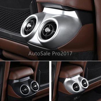 

High-quality for Alfa Romeo Giulia Stelvio 2017 2018 Matte Interior Rear Row Armrest Air Vent Outlet Cover Trim 1pcs Car-Styling
