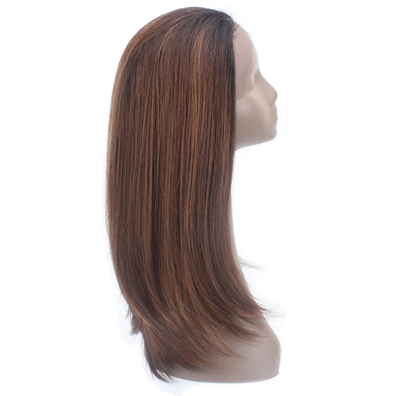 X-TRESS синтетический Синтетические волосы на кружеве парики для чернокожих Для женщин эффектом деграде(переход от темного к коричневый Цвет длинные мягкие прямые волосы парик часть 13x4 Синтетические волосы на кружеве парик, заколки, заколки для волос - Цвет: OP430