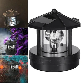 

Solar LED Rotating Lighthouse Light Garden Yard Lawn Lamp Lighting Outdoor Decor