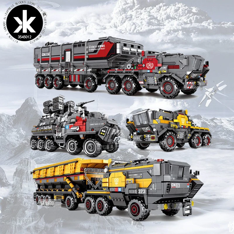 Legoing technic movie Sets Wandering Earth City Carrier vehicle Truck car astronaut Building Blocks brick compatible with legoed