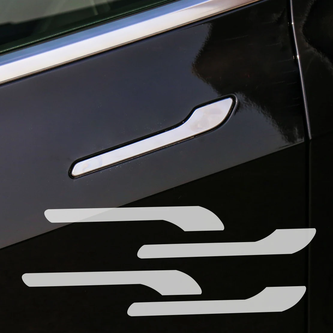 Dwcx 4pcs Ppf Car Door Handle Wrap Cover Sticker Protective Film
