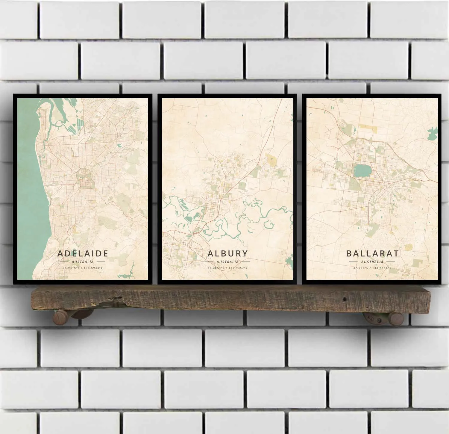 Adelaide Albury Ballarat Bendigo Brisbane Bunbury Bundaberg Zona Del Merletto Del Porto Di Brisbane Geelong Australia Poster