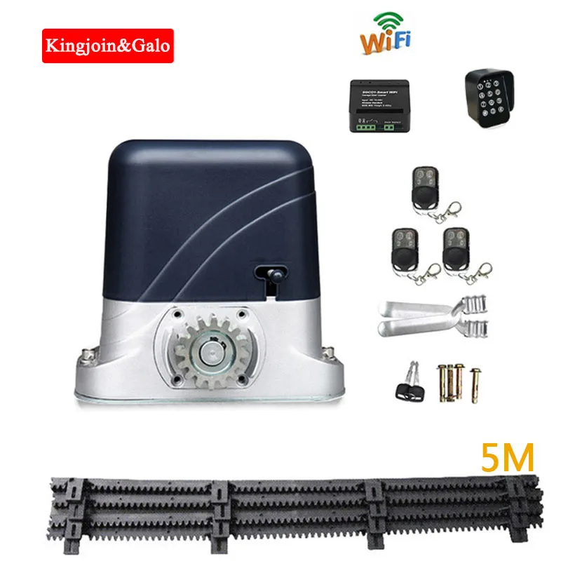 

5m nylon rack and pinion motor for 600kg light mute door automatic sliding door opener motor WiFi controller+Touch keyboard
