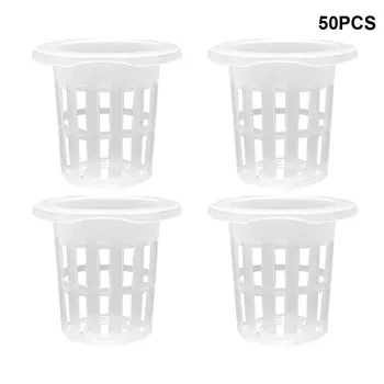 

50pcs Soilless Cultivation Mesh Pot Aeroponic Garden Tool Heavy Duty Plant Nursery Flower Balcony Hydroponic Cup Home Slotted