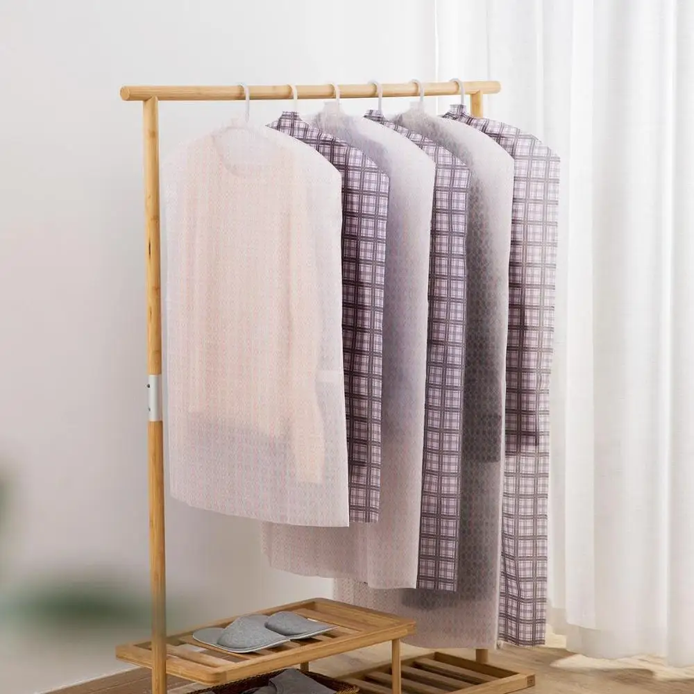 

1PC Lattice Wardrobe Storage Bag Cloth Hanging Dress Clothes Garment Suit Cover Suit Coat Dustproof Covers Clothing Protector