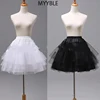 MYYBLE White or Black Short Petticoats 2022 Women A Line 3 Layers Underskirt For Wedding Dress jupon cerceau mariage ► Photo 3/6