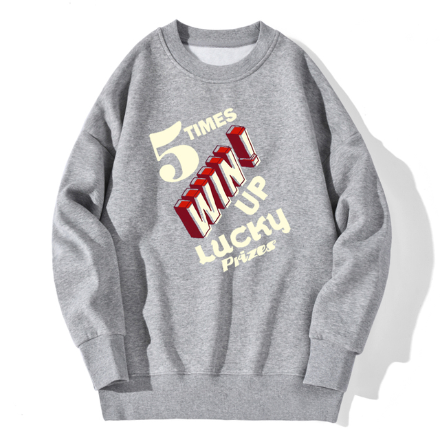 Times Win Up Lucky Sweatshirt For Mens Streetwear Fashion Hoody Hipster Outwear Pullovers Autumn Hip Hop Moletom Masculino