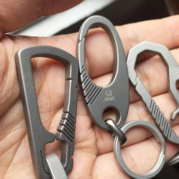 

Titanium Men Car Key Chain Creative Ultra Lightweight Real Titanium Keychain Luxury Hanging Key Rings Tool Fathers Day Gifts
