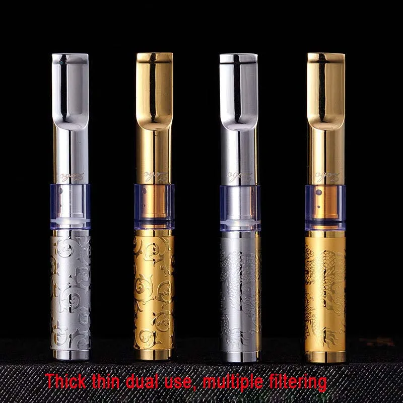 

Handheld Mouthpiece 52/80mm Double Use Cigarette Holder Cleanable Reusable Smoke Filter Reduce Tar Pipe Smoking Accessories