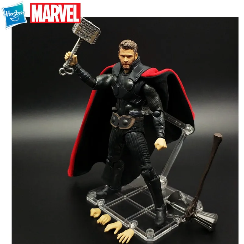 3 вида стилей Hasbro Marvel Мстители война бесконечности SHF Thor Odinson ПВХ Модель