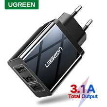 Ugreen-cargador USB rápido para iPhone Xs X 8 7, cargador de pared para Samsung, Xiaomi, Huawei, Adaptador europeo
