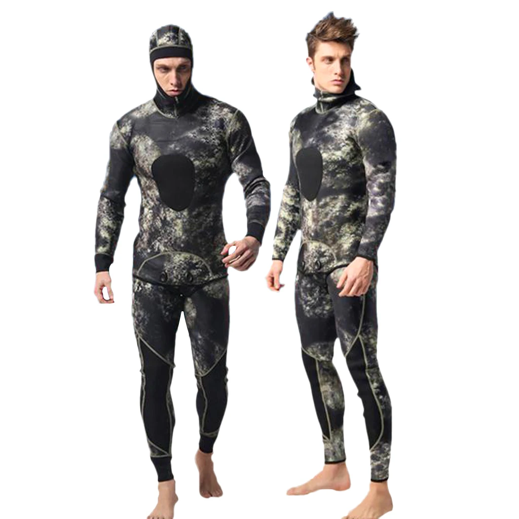 Men Diving Wetsuit Full Body Thermal Winter Surf Swim Kayak Jet Ski Hooded Suit Diving Men Wetsuit