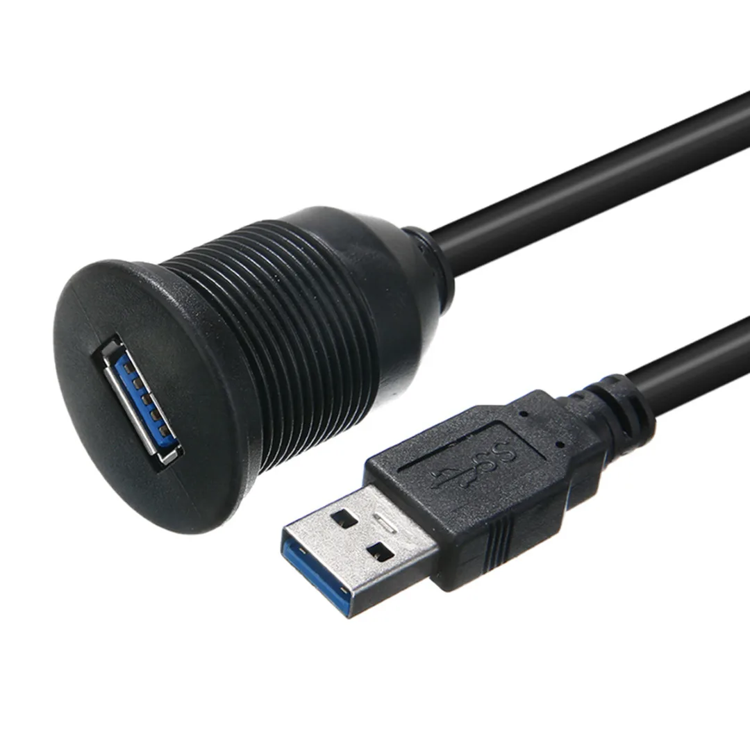 USB 3,0 автомобильный мотоцикл приборная панель заподлицо удлинитель адаптер кабель двойной/один УДЛИНИТЕЛЬ шнур провод морской велосипед удлинительная линия