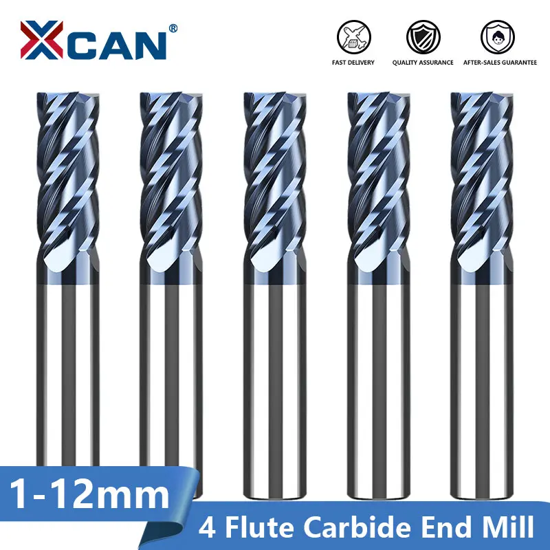4 Flutes Carbide End Mill Tungsten Steel Milling Cutter TiAlN Coated Accessories 4 Flutes Carbide End Mill Tungsten Steel Milling Cutter TiAlN Coated Accessories