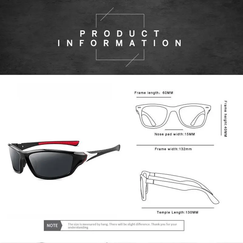 Men D120 Polarized Sports Sunglasses UV400 Protection Skiing Cycling Driving Running Fishing Sunglasses With Eye Protection