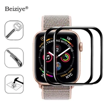 3D закругленные края HD закаленное стекло для Apple Watch Series 4 5 40 мм 44 мм Защитная пленка для экрана для iWatch Series 3 2 1 38 мм 42 мм