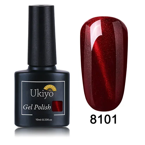 Ukiyo 10 мл нефритовый винный Гель-лак «кошачий глаз» замачиваемый Магнитный кошачий глаз Гель-лак для ногтей Полупостоянный Гель-лак для ногтей - Цвет: 8101