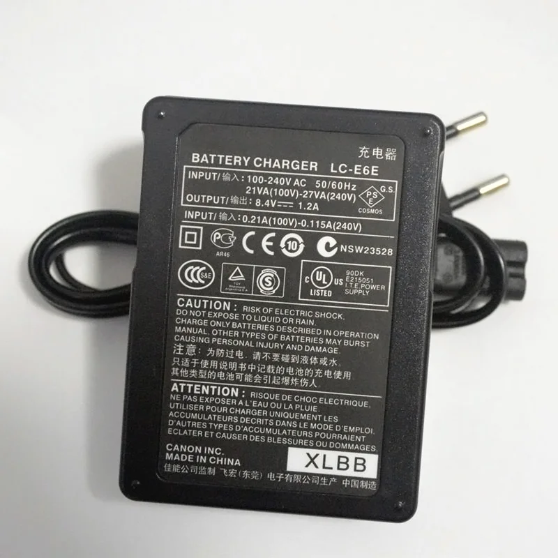 Камера Батарея Зарядное устройство EU Plug LC-E6E LCE6E LCE6 LC E6 E6E для цифровой однообъективной зеркальной камеры Canon EOS 70D 60D 6D 7D 5D2 5D3 LP-E6 OC