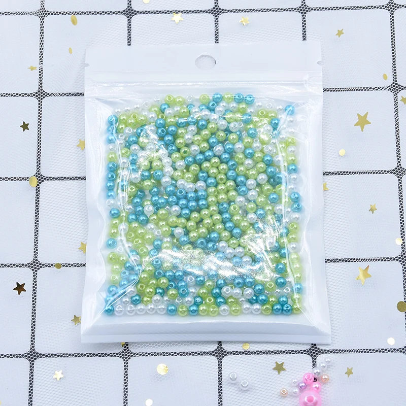 Mix green blue Мульти Размеры 3/4/6/8/10 мм отверстие Разноцветный жемчуг круглые акриловые искусственный плоские бусины жемчуга "сделай сам" для изготовления ювелирных изделий, дизайна ногтей, телефона - Цвет: Mix green blue
