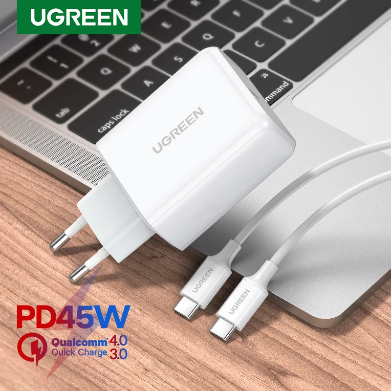 UGREEN PD45W адаптер питания USB Type C зарядное устройство для ноутбука PD быстрое |
