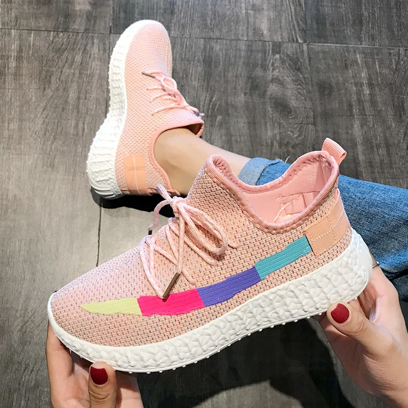 

Women's Sneakers Summer 2019 Womens Shoes shoes Tennis Female Breathable Woman New Woman's Trainers Heels Mesh Fashion Casual