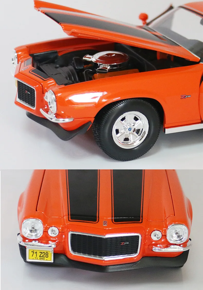 Maisto 1: 18 1971 Chevrolet Camaro модель сплава Модель автомобиля классическая модель автомобиля