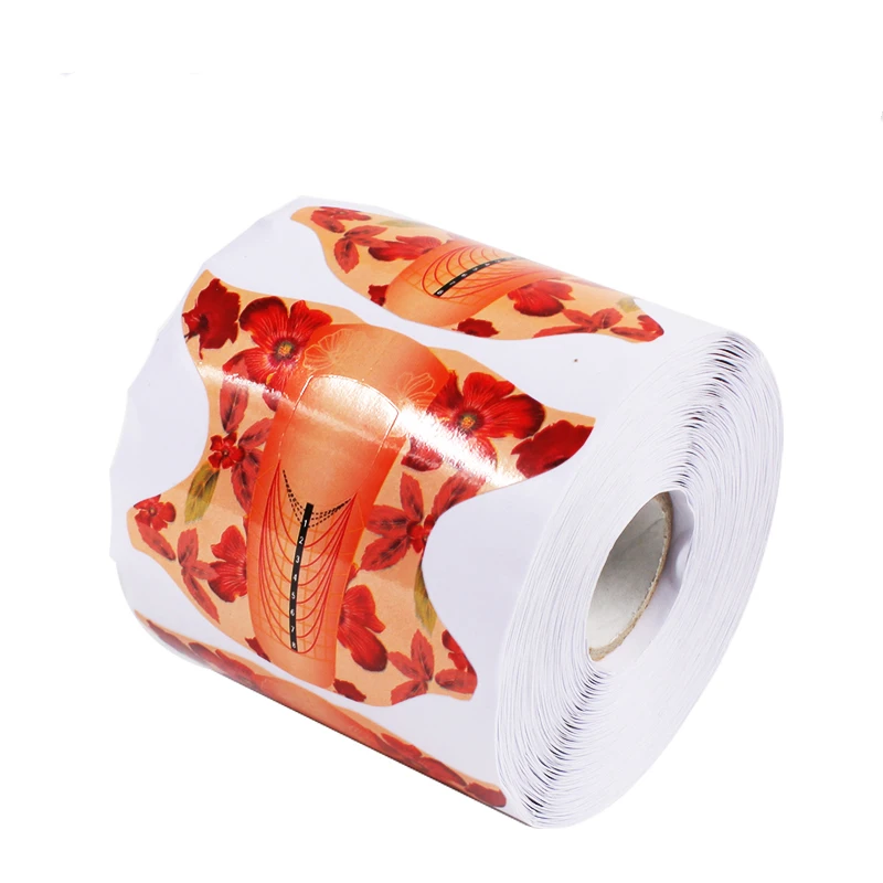 100 Sheet Nail Paper Tray Butterfly Pattern Acrylic French Tips Gel Extension Tray Sticker Guide Nail Art Self-Adhesive Forms