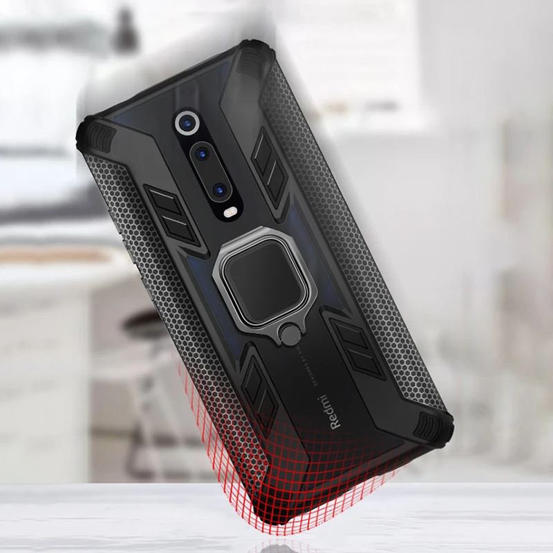 Ikrsses для Xiao mi Red mi K20 Pro автомобильный чехол с магнитным кольцом для Xiao mi Red mi Note 7 8 mi 9T Pro 360 чехол все включено