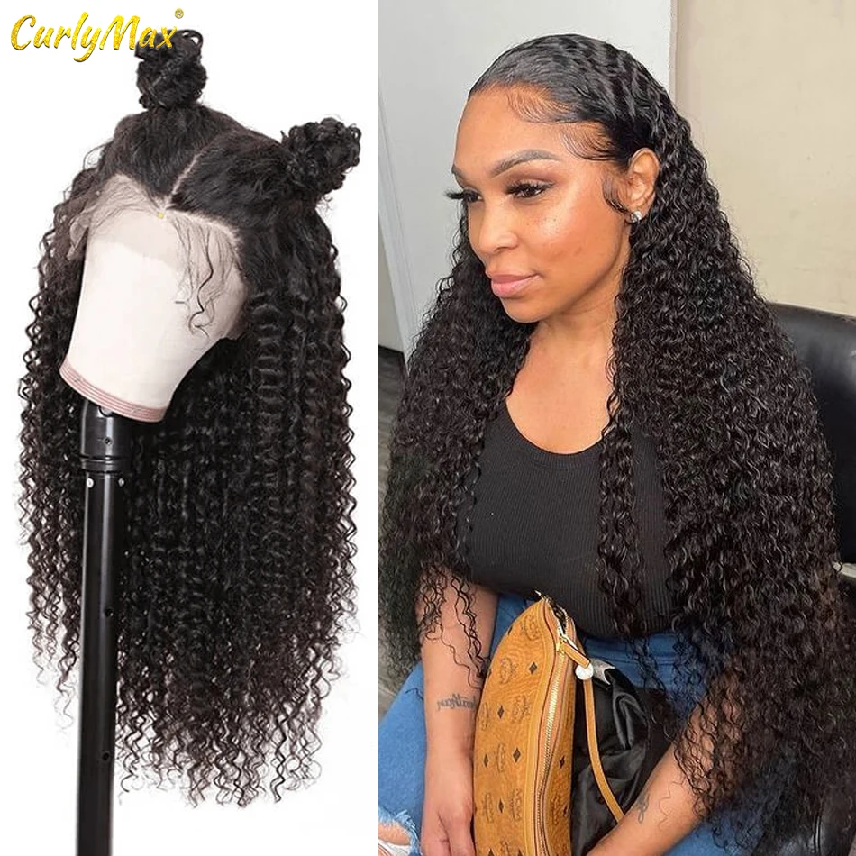 CurlyMax Ombre монгольские глубокие кудрявые 13X4 кружевные передние человеческие